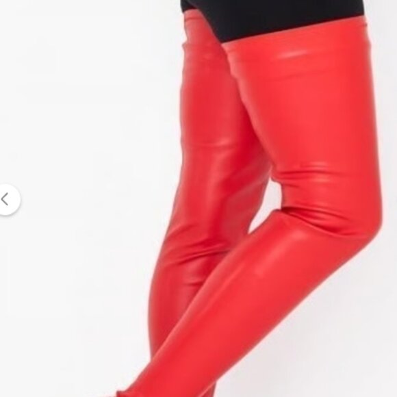 AZALEA WANG DO IT TO YA FLATFORM BOOT  RED Size 9 - Picture 3 of 5